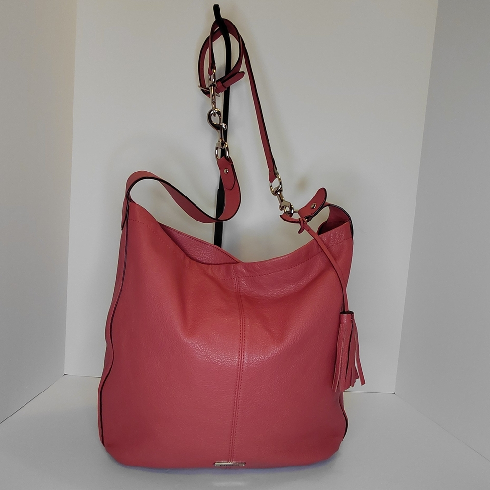Coach Avery Pebbled Leather Hobo Shoulder Bag Sienna - Picture 10 of 16
